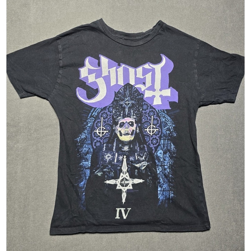 Ghost Band Papa Emeritus IV T-Shirt Black Large  GUC‎ Swedish Rock Band